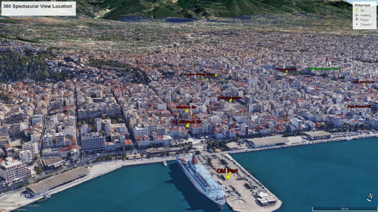 Ferienwohnung 360 Spectacular View Patras Exterior foto
